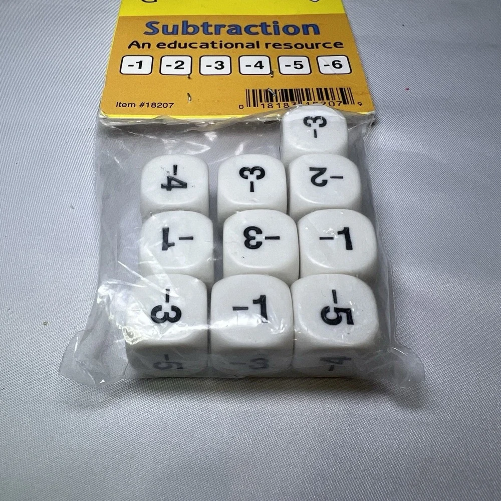 10 Subtraction Koplow Dice d6 Math Numbers‎ New Minus Vintage Open Package
